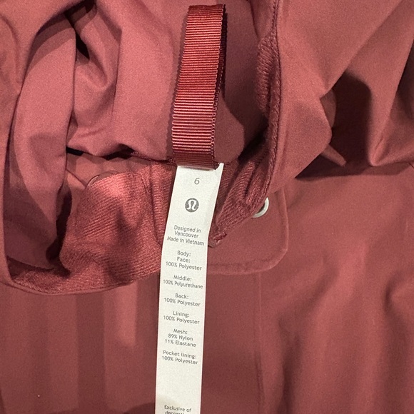 Lululemon Burgundy Raincoat - Picture 3 of 7